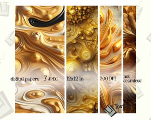 3D Gold Resin Texture background Set