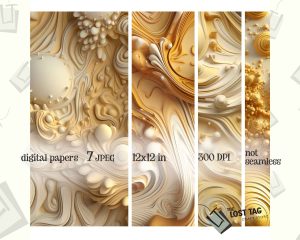 Resin Beige Gold Texture Background Set