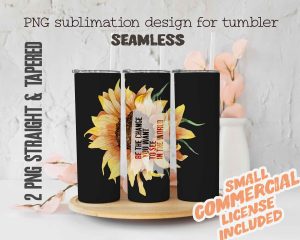Be The Change Sunflower Tumbler Wrap