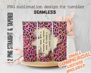 Don’t Mess Leopard Tumbler Wrap