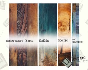 Wood Texture Background Set