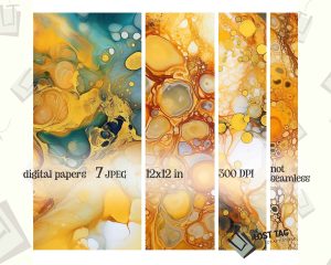 Alcohol Ink Amber Colors Backgrounds