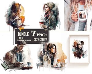 Cozy And Coffee Clipart Set