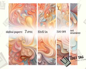 Abstract Resin Texture Background Set