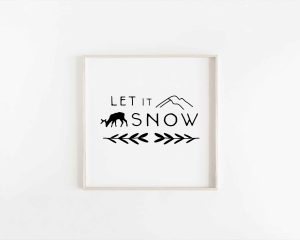 Let It Snow Christmas SVG Cut Design