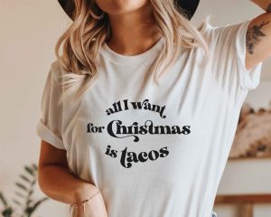All I Want For Christmas Is Tacos SVG Cut Design