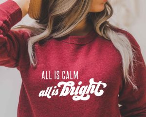 All Is Calm All Is Bright SVG Cut Design