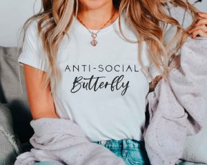Antisocial Butterfly SVG Cut Design