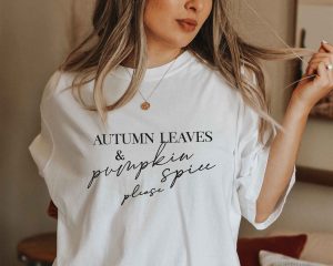 Autumn Leaves And Pumpkins Please SVG Cut Design