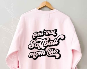 Living That Softball Mom Life SVG Cut Design