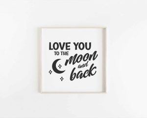 Love You To The Moon And Back SVG Cut Design