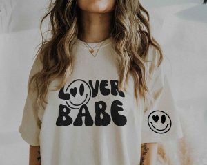 Lover Babe SVG Retro Smiley Cut Design