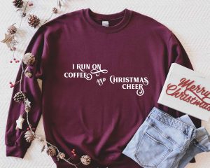 I Run on Coffee and Christmas Cheer Retro SVG