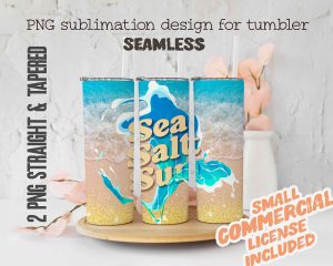 Sea Salt Sun Summer Tumbler Wrap