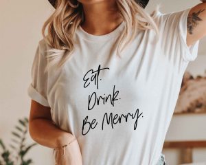 Eat Drink And Be Merry SVG Cut Design
