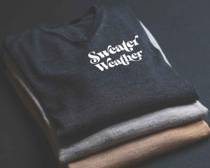 Sweater Weather SVG Retro Cut Design