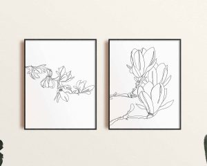 Magnolia Set Of Two Printable Wall Art Print