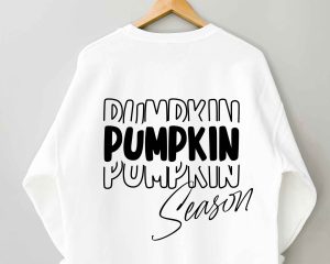 Pumpkin Season Mirrored Retro SVG Cut Design