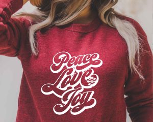 Peace Love Joy SVG Cut Design