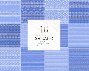Blue Sweater Patterns