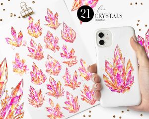 Fire Crystals Clipart