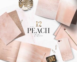 12 Glam Peach Textures
