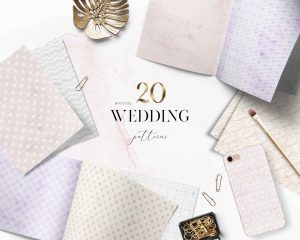 20 Wedding Pastel Seamless Patterns