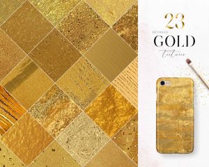 12 Gold And Silver Detailed Textures
