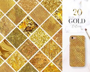 20 Yellow Gold Textures