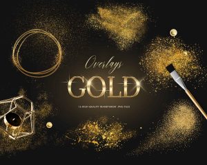 Gold Clipart Bundle, 540 elements
