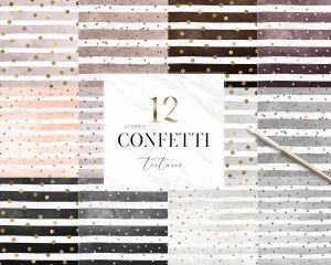 Striped Confetti Textures
