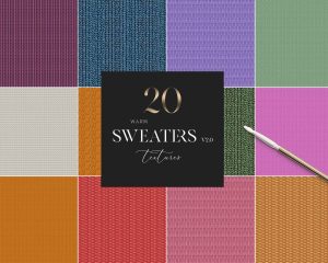 Colorful Warm Sweaters Textures