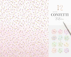 12 Glitter Confetti Textures
