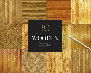 10 Gold Wood Textures
