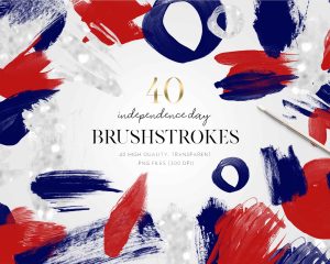 Independence Day Brushstrokes Clipart