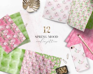 Spring Mood Seamless Patterns