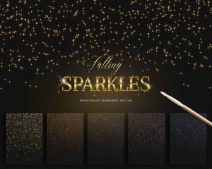 Falling Sparkles Clipart