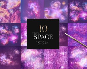 10 Violet Spaces Textures