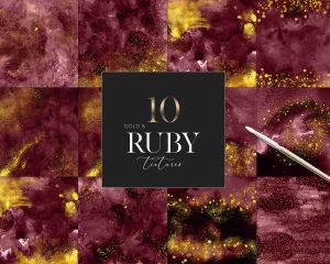 Gold And Ruby Textures