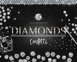 Diamond Confetti Clipart