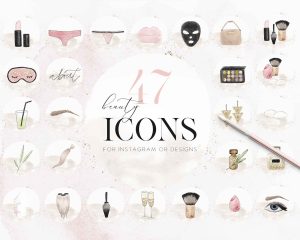Beauty Icons Clipart