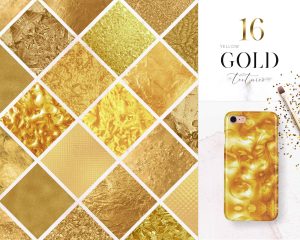 16 Yellow Golden Textures