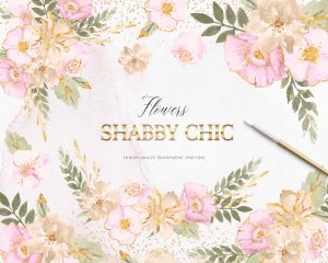 Flowers Shabby Chic Clipart