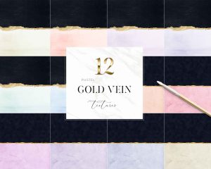 Gold Vein Pastel Textures