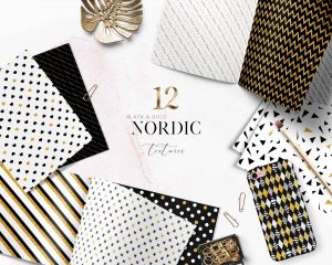 Black Gold Nordic Textures