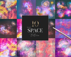 12 Sparkle Cosmic Glitter Textures