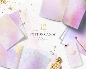 Pastel Cotton Candy Textures