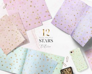 Pastel And Gold Stars