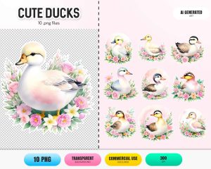Cute Ducks Clipart