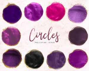 Free Dark Violet Circles Clipart